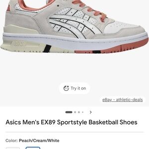 Asics Men's EX89 Sportstyle Shoes - Peach and White